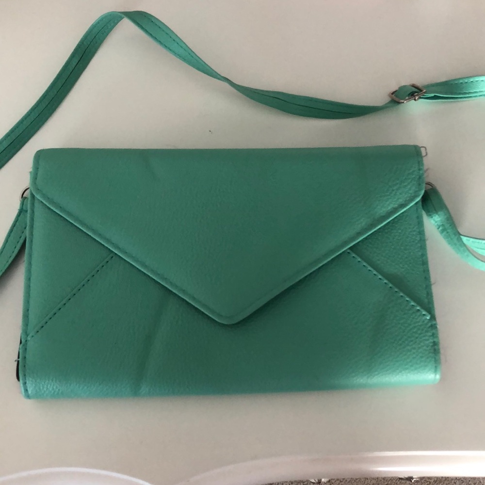 Mint green purse/clutch